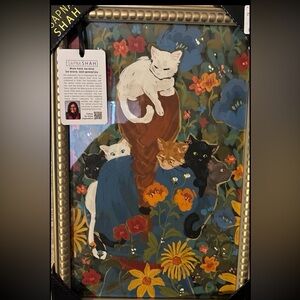 Sapna Shah gorgeous unique Colorful Cat Art Print